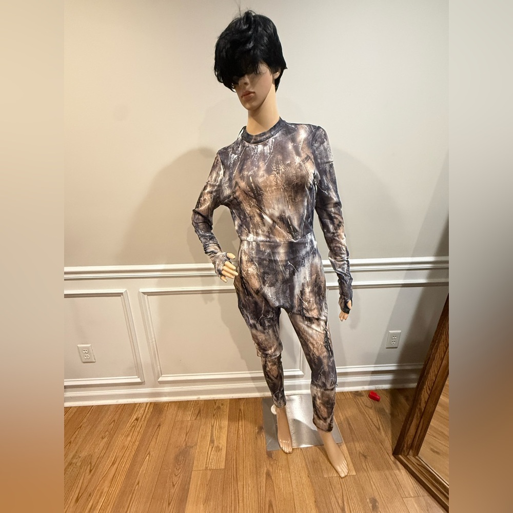 Stylish sheer camo Jumpsuit